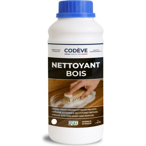 Nettoyant Bois - 1 L - Codeve Bois - Pour Le Dégraissage De Votre Bois Résineux, Feuillu Ou Tropical.
