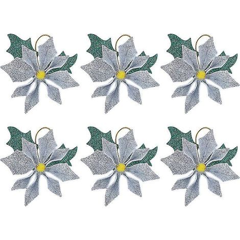 6-teiliger Blumen-Weihnachtsanhänger