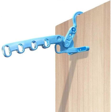 Cintres multifonctions en plastique, étendoir à linge, cintres pour costumes, cintres de voyage - Bleu (1/5)