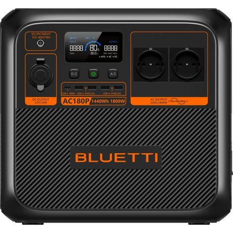 Bluetti Ac180p Station énergie Portable 1800w - 1440wh - Garantie 5 Ans (1/4)