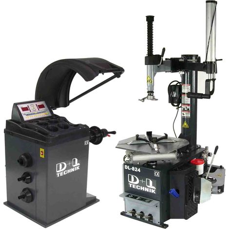 Reifenmontiermaschine 24" inkl. Hilfsmontagearm + Reifenwuchtmaschine 07+04+05