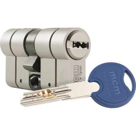 CILINDRO SCX+ DE ALTA SEGURIDAD ANTI-ROTURA, ANTIBUMPING Y ANTIGANZÚA. 30-40 NÍQUEL Y DOBLE EMBRAGE. SCX+DEN:30-40 MCM (1/5)