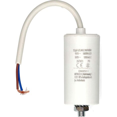 Nedis Multipack Kondensator / 10 uF / 450 V / Drahtleitung / 10 Stück - 10 Stück