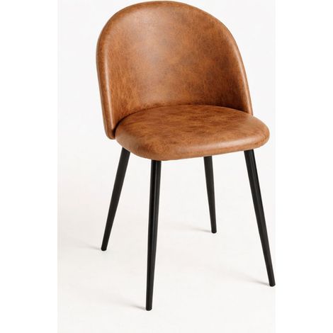 Sillas Comedor - Silla Black Vint Polipiel Vintage - Camel Vintage
