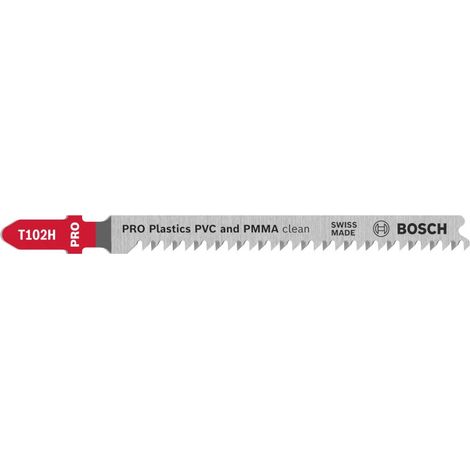 BOSCH Lames de scie sauteuse PVC Clean for PVC T102H - x 5