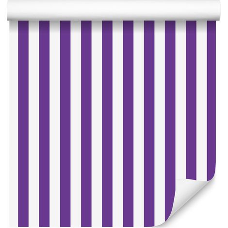Gestreifte Tapete in Lila, Weiß und Lavendel für Wohn- und Schlafzimmer, 50 x 1000 cm (1/5)