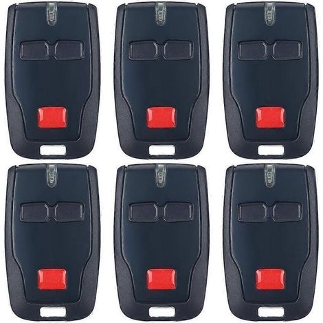 Lot de 6 télécommandes 2 canaux pour ouvre-portail BFT Mitto B RCB02 R1. émetteur de télécommande 433 MHz