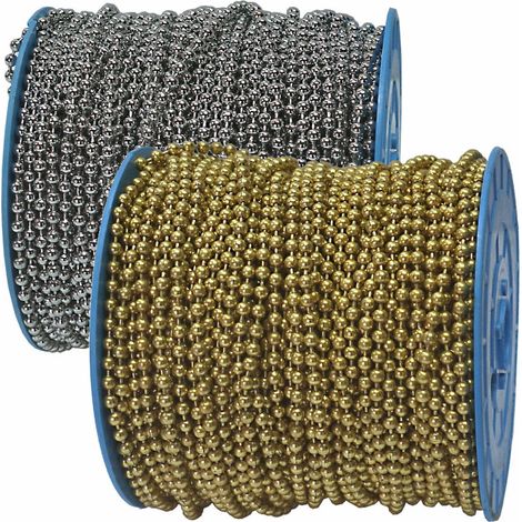 Cadena De Bolas Cromada 4,0 mm Carrete 50 mt