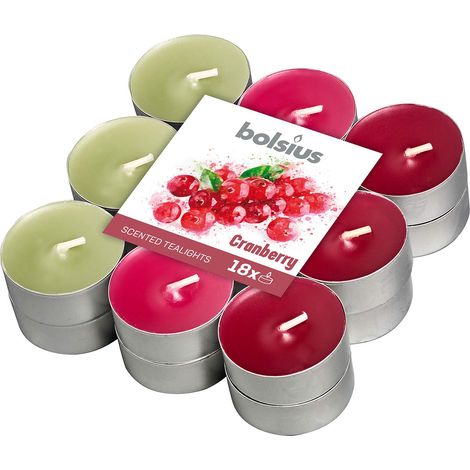 Bolsius Candela Tealight Frutti Rossi 18 Pezzi (1/4)