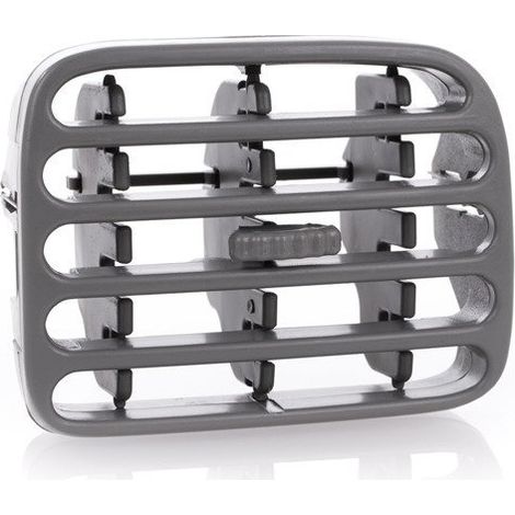 Grille d'aération grise, droite, située sur la console centrale d'une Renault Clio II (1998-2001).
