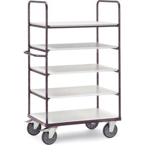 fetra Chariot à plateaux ESD 9342 - charge max. 600kg Pneus TPE-ESD