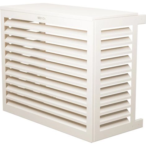 Cache unité extérieure en aluminium blanc crème taille XS - DECOCLIM-23AXS9001
