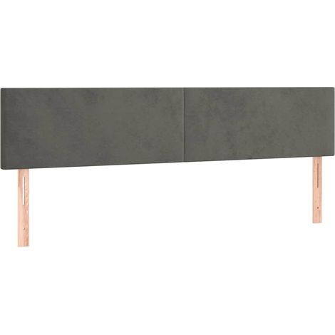 Maison Exclusive - Kopfteile Dunkelgrau 200x5x78/88 cm Samt (1/5)