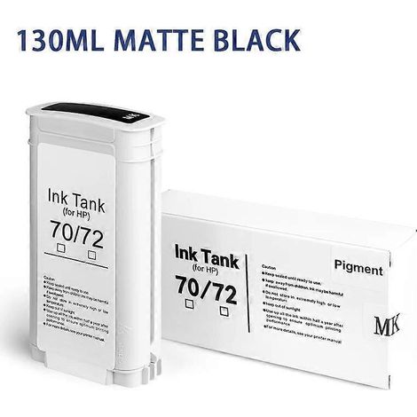 Tintenpatrone für HP 72, kompatible Pigmenttinte für HP Designjet T610, T620, T770, T790, T795, T1100, T1120, T1200, T1300, T2300 – Matt Schwarz