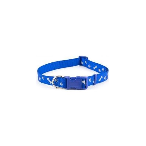 Ancol Paw & Bone Adjustable Collar Blue - 45-70 - 567402