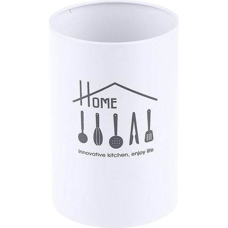 Organisateur cylindrique de rangement pour couverts et ustensiles de cuisine, support pratique de stockage range-vaisselle pour tiroir de cuisine (1/5)