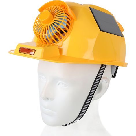 Dual fan helmet with lightweight solar protection for home construction and improvement (1/5)