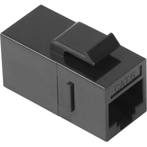 Phasak Connettore Keystone H/H RJ45 UTP Cat.6 Nero - PHK 2200