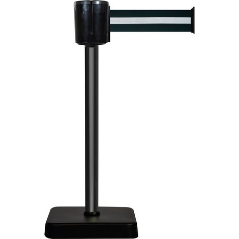Poteau à sangle alu noir/argent 10m x 100mm sur socle mobile - 2801072 (1/4)