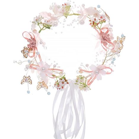 Bandeau à Guirlande de Fleurs Couronne en Tissu Élégante et Confortable pour Mariage Facile à Porter, Plage Voyages (1/5)