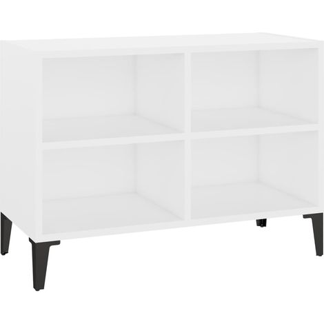 Mobile TV multimediale scaffale TV credenza TV sala da pranzo soggiorno camera da letto con gambe in metallo 695 x 30 x 50 cm bianco 020026861