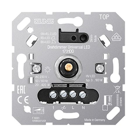 Jung Regolatore dimmer rotativo universale LED, UP 1731 DD