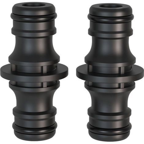 2 pièces Raccord, 1/2 pouce double fiche Pièce de raccordement pour une connexion sûre des tuyaux, connexion de deux tuyaux pour la prolongation (1/4)