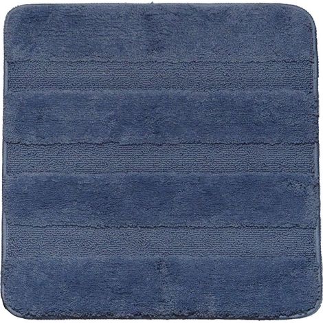 Tapis de salle de bain SERENITY 50x50cm antidérapant, polyester, bleu