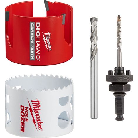 Milwaukee 68mm Holedozer & Big Hawg Electricians Combo Holesaw Set