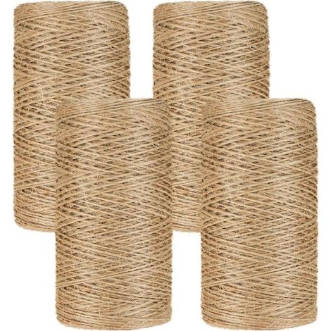 Jute Naturel Ø1mm ±400m Teinte Naturelle Corde Jute sans Odeur Ficelle Corde Ficelles de Jardinage pour Jardinage, Bricolage, Emballage, Décoration,Activités Manuelles et DIY (1/5)