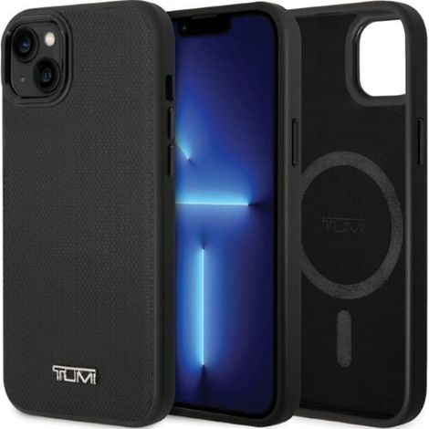 Funda rígida Tumi TUHMP14SRBAK para iPhone 14/15/136.1, color negro/negro, con estampado balístico y MagSafe. (1/5)
