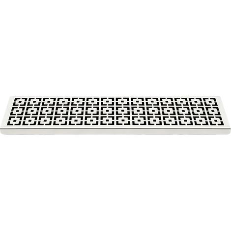 Grille d'évacuation linéaire en acier inoxydable 304 avec motif (1/5)