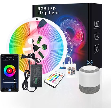 Bande LED 5M, TASMOR Bande LED RGB multicolore musicale avec télécommande, Bande LED (1/5)