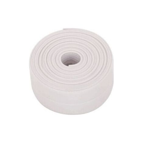 1PC Rouleaux Bande d'étanchéité - Imperméable - Joint Salle de Bain - PVC Ruban de Calfeutrage Autocollant pour Cuisine - Toilettes WC - Baignoire - Blanche (1/4)
