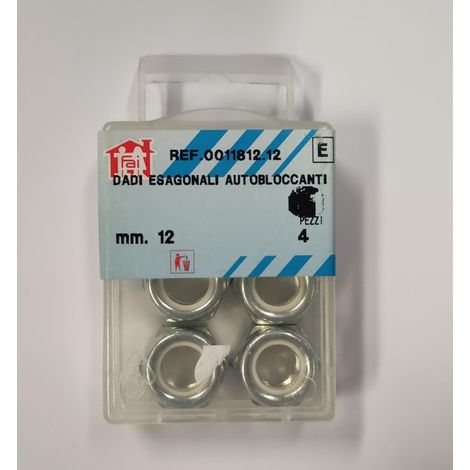 ORECA - DADI ESAGONALI AUTOBLOCCANTI 12MM 4PZ