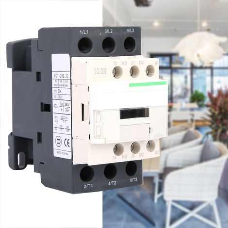 LC1-D NEU Elektrischer 50/60Hz 3-poliger Spulen-Wechselstromschütz 220V 32A (1/5)