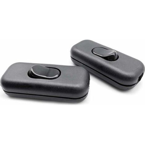 2Pcs Interrupteur Bi-polaire Inter à Bascule 6A 250V InterrupteuràtouchebasculanteVariateurd'intensité/commutateur pour Lampe, Noir (1/4)