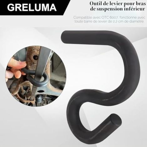 Outil de levier monobloc pour bras de suspension inférieur - Adaptateur à crochet pour levier 22 mm (7/8 pouce) - Outils pour véhicules à traction avant, démontage de la bague et du bras de suspension (1/4)
