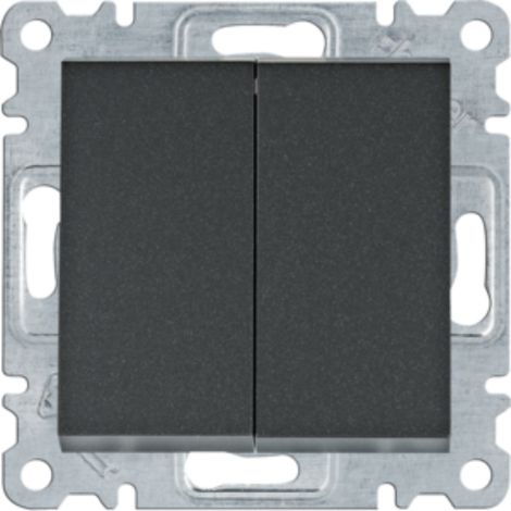 Interrupteur double pour escalier Lumina Noir WL0053