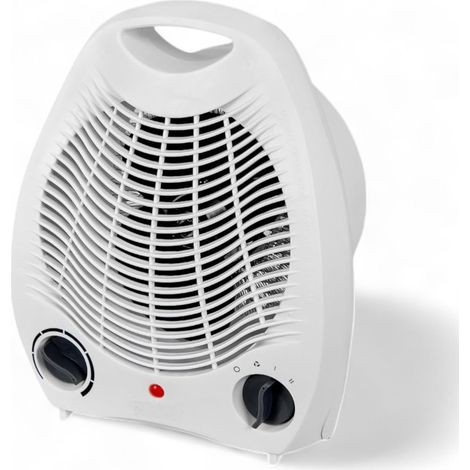Ventilador calefactor portátil 2000W con termostato regulable tres niveles de temperatura y aire fresco para las habitaciones