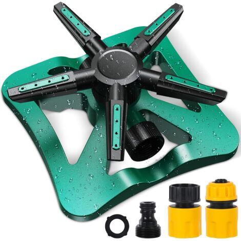 [JAMAIS UTILISÉ]Arroseur de Jardin - Arrosage Automatique Gardena pour Un Arrosage à 360 Degrés à 5 Bras Oscillant - Arroseur Rotatif d'eau avec 20 Buses, Système de D'irrigation Pelouse de Jardin (1/5)