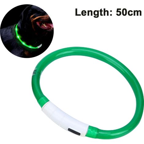 Collier lumineux LED pour chien, rechargeable par USB, pour la sécurité nocturne des animaux de compagnie, collier tendance pour chiens de petite, moyenne et grande taille. (1/4)
