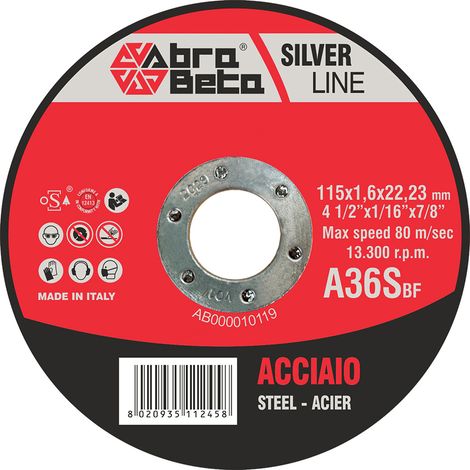KIT MOLE ABRASIVE INOX/FERRO + SMERIGLIATRICE set 300 pz Ø 115 x 1,6 mm  + Beta '1956-115'  - ABRA BETA