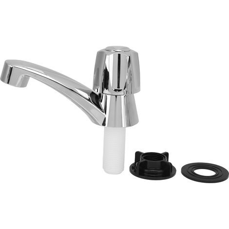 Single-hole washbasin tap for campervans and boats – Chrome finish, single handle, cold water only (1/5)