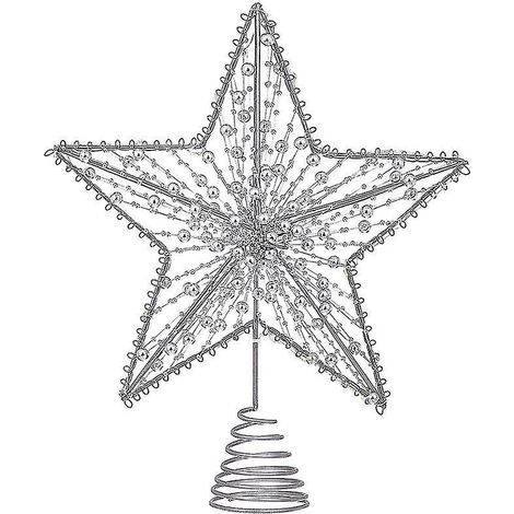 Nouvelle étoile décorative pour sapin de Noël (1 pièce) (1/3)