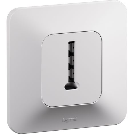 Prise téléphone Neptune - 8 contacts en T - Blanc (1/2)