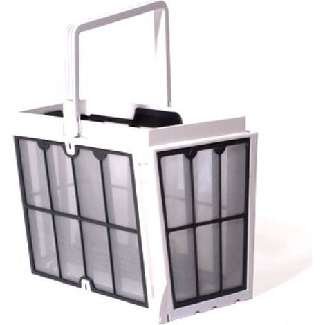 Cestello Filtro con Cartucce Gradazione Grande 100 Micron per Robot Piscina Maytronics Dolphin Run30 / SX30 - 40i / SM30 - 40i / E30 - E35 - E40i - E50i - E60i / Super3000 / Wolly / Busatta / Z1b - Z2