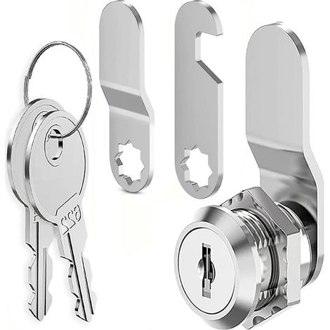 16mm serrure de boîte aux lettres avec clé différentes, verrou à came, serrures meuble, serrures placard, verrou placard, serrure casier verrous pour tiroir verrous pour porte d'armoire (1/4)
