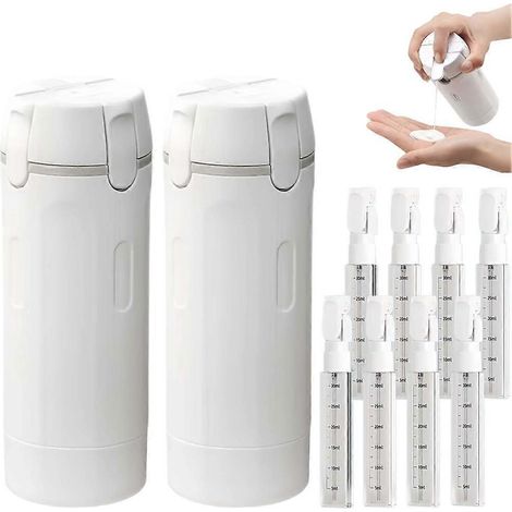 4-in-1 Reise-Spenderflasche, Set tragbarer Pumpflaschen für Shampoo, Spülung und Lotion, 4-in-1 Kosmetikbehälter A (1/5)