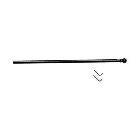 1 Tringle ronde embout boule - Métal - 80x110 - Noir (1/2)